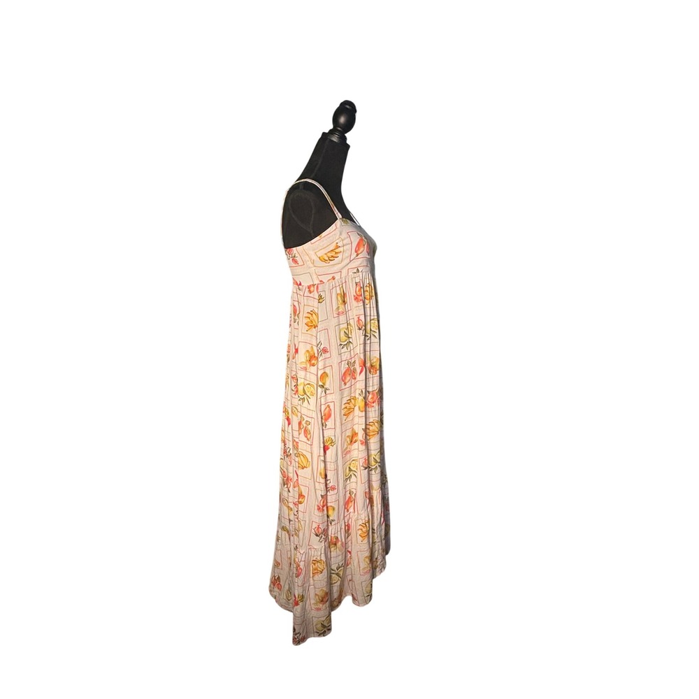 Paper Heart Fruit Print Maxi Dress White Citrus Tropical TPH93531 Small NWT - Picture 4 of 15